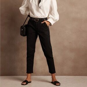 Banana Republic Utility Girlfriend Chino Ankle Pants New Eclipse Coal Size 10